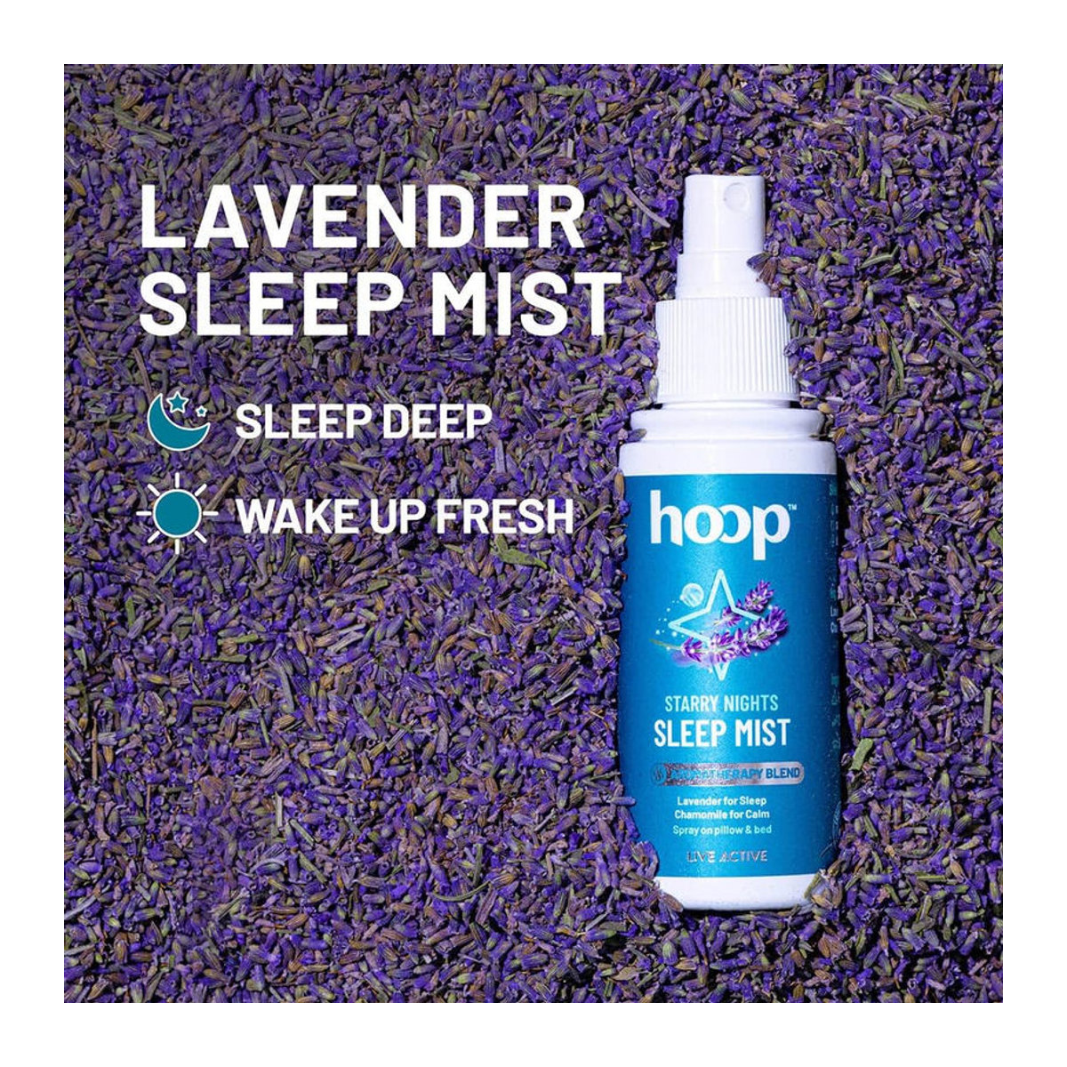 hoop Schlafspray Lavendel 100 ml für Entspannung und tiefen Schlaf durch Aromatherapie - Bild 5