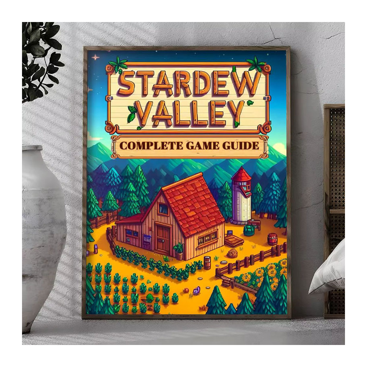 Hot Game S Stardew Valley Wandaufkleber als selbstklebendes Kunstwandbild für Zuhause und Büro, mehrfarbig und schwarz, rechteckig - Bild 4