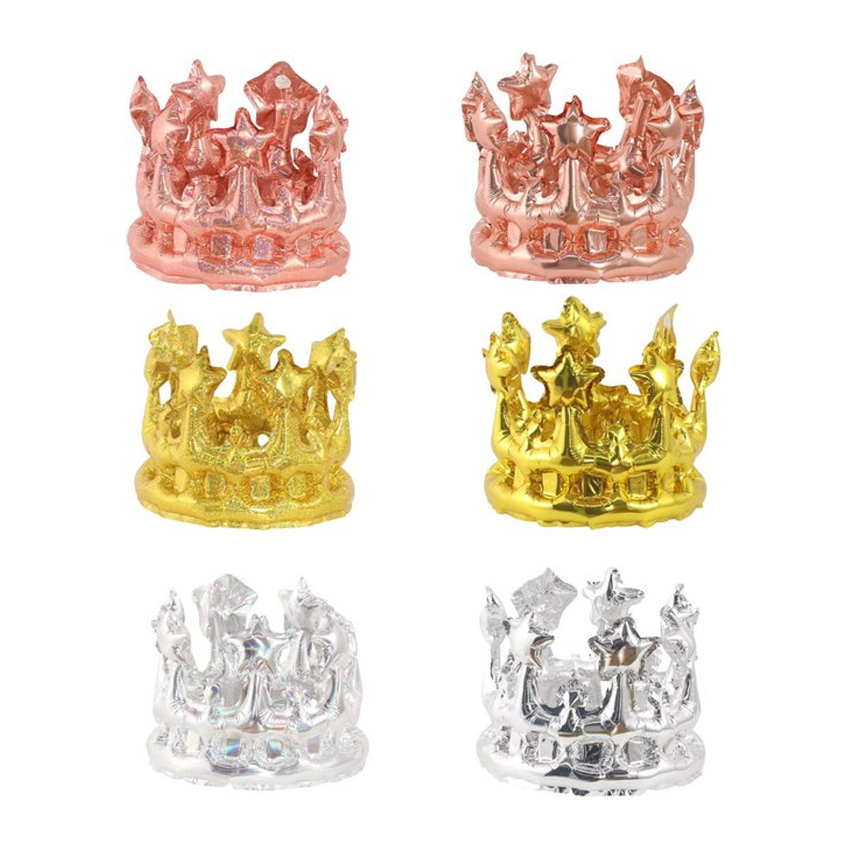 Hot Slae Inflatable Gold Crown Folienballons für Erwachsene, Gold und Mehrfarbig, Partydekoration für Geburtstag und Baby Shower - Bild 1
