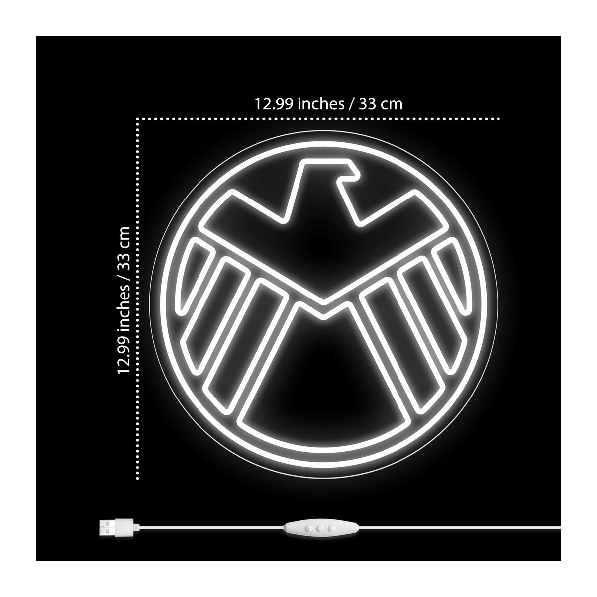 Hot Toys Agenten von S.H.I.E.L.D. LED Wandlampe dimmbar in Weiß für Schlafzimmer, Bar und Party - Bild 3