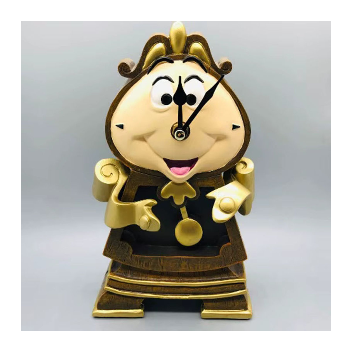 Hot Toys Anime Figur Lumiere und Cogsworth aus Die Schöne und das Biest als Nachtlicht und Kerzenhalter in Gold, Desktop Dekoration aus Kunstharz - Bild 4