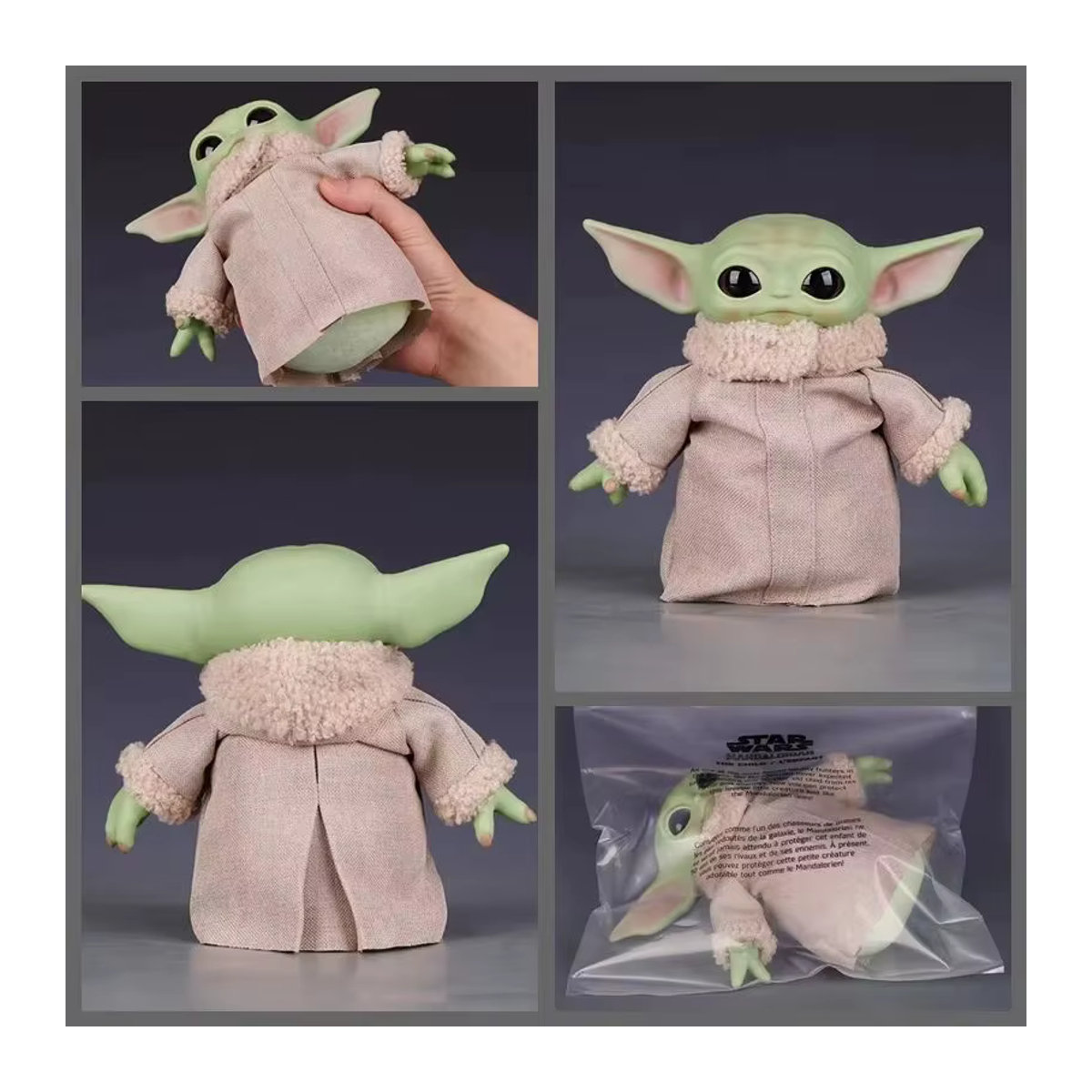 Hot Toys Baby Yoda Actionfigur in Grün mit Textilkleidung, 17 cm Höhe - Bild 5