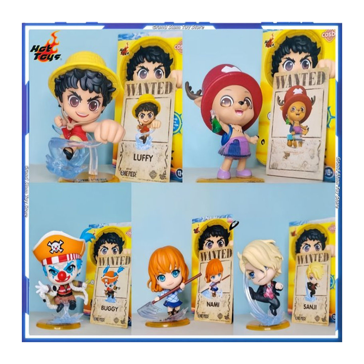Hot Toys One Piece Cosbi Mini-Figur Blind Box Mehrfarbige Anime Sammlerfigur aus Kunststoff - Bild 1