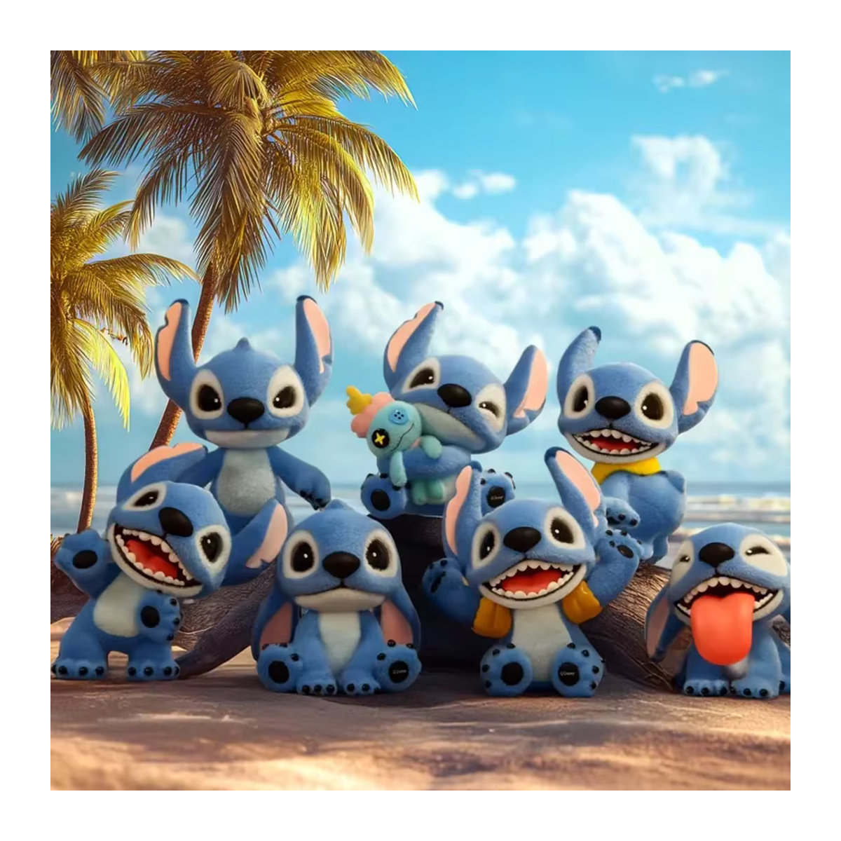 Hot Toys Stitch Blind Box Actionfigur mit samtartiger Textur in Blau als dekoratives Spielzeug für Kinder - Bild 4