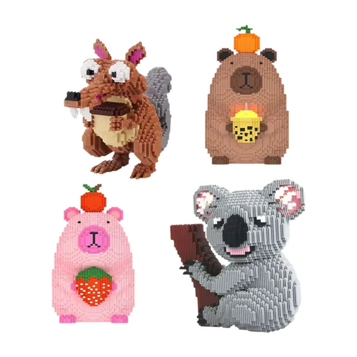 Hot Toys Tierfiguren Set aus Kunststoff: Koala, Eiszeit-Eichhörnchen und Kappibara Modellfiguren in Mehrfarbig zur Dekoration - Bild 4