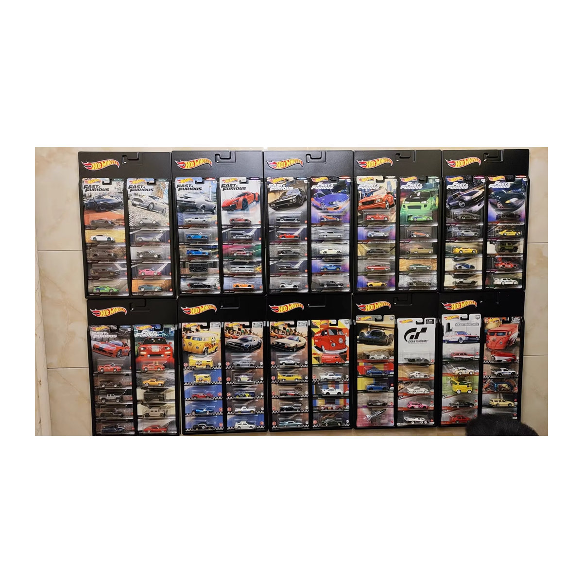Hot Wheels Culture Series Hängende Anzeigetafel zur Aufbewahrung von 1/64 Automodellen aus Kunststoff, Schwarz - Bild 2