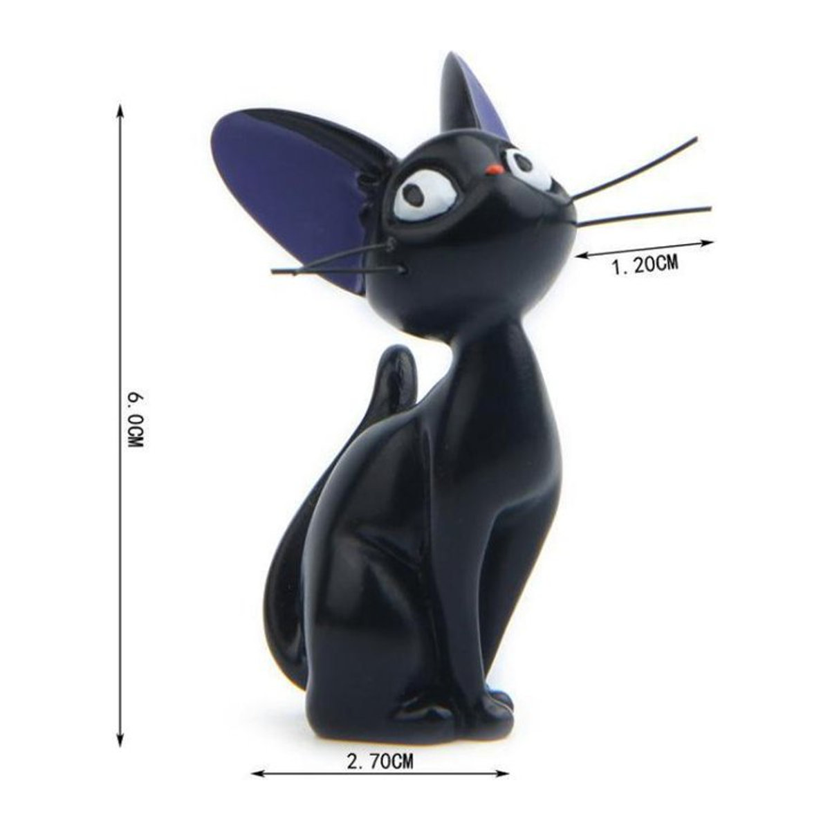 HOTUOCHO Kawaii Katzenfiguren aus Kunstharz in Schwarz und Weiß für Kinder und zur Dekoration - Bild 1