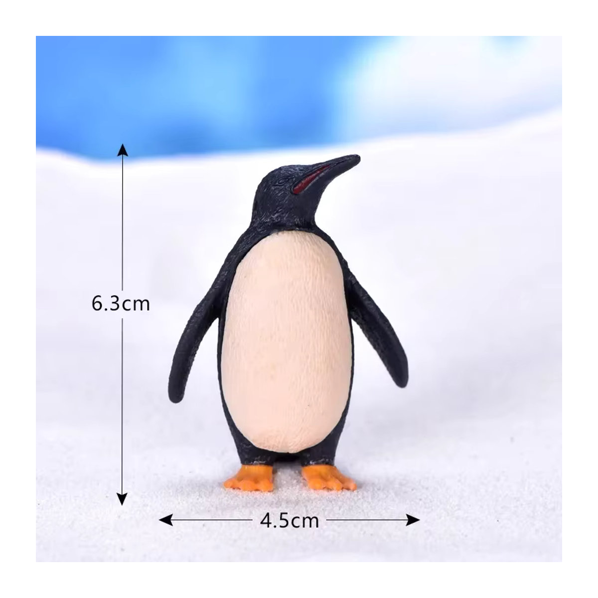 HOTUOCHO Pinguin Vater und Sohn Dekofiguren aus Kunststoff, 2er Set, Schwarz, Mikrolandschaft Ornament - Bild 2