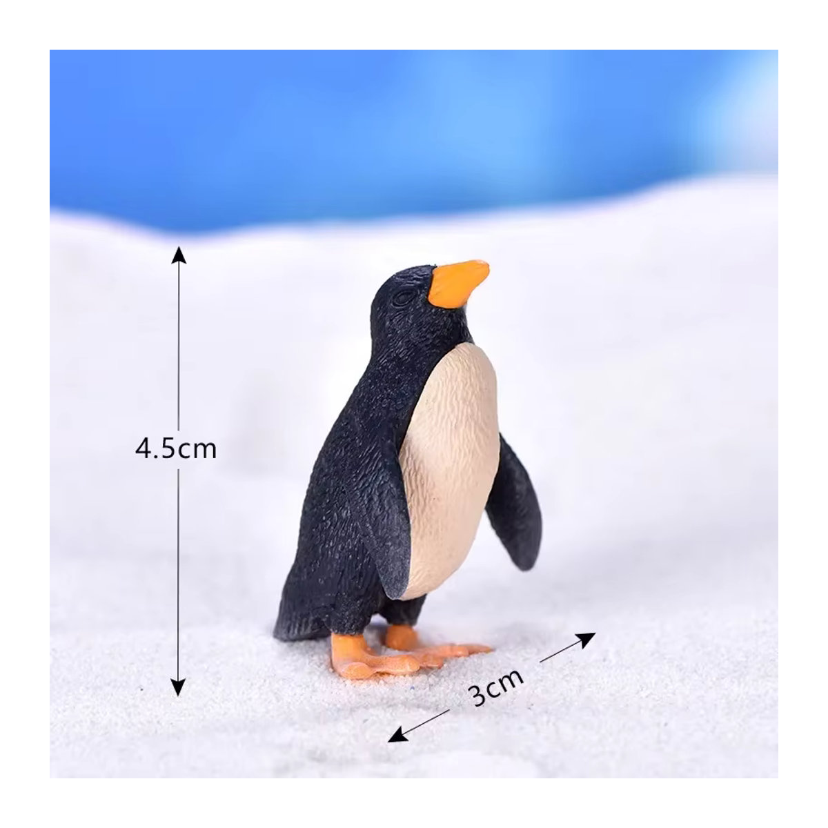 HOTUOCHO Pinguin Vater und Sohn Dekofiguren aus Kunststoff, 2er Set, Schwarz, Mikrolandschaft Ornament - Bild 5
