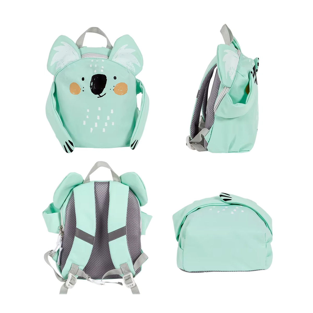 HOUSBAY Kinderrucksack Nette Koala in Grün, Wasserdichter Cartoon Rucksack für Kindergarten und Schule - Bild 2