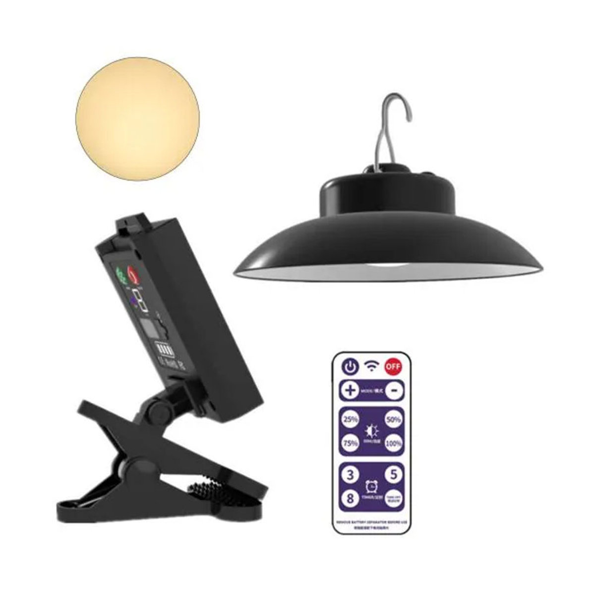 House Romance Modern Solar-Schirmlicht für den Außenbereich, wasserdichte LED-Campinglampe für Terrassenschirme - Bild 4