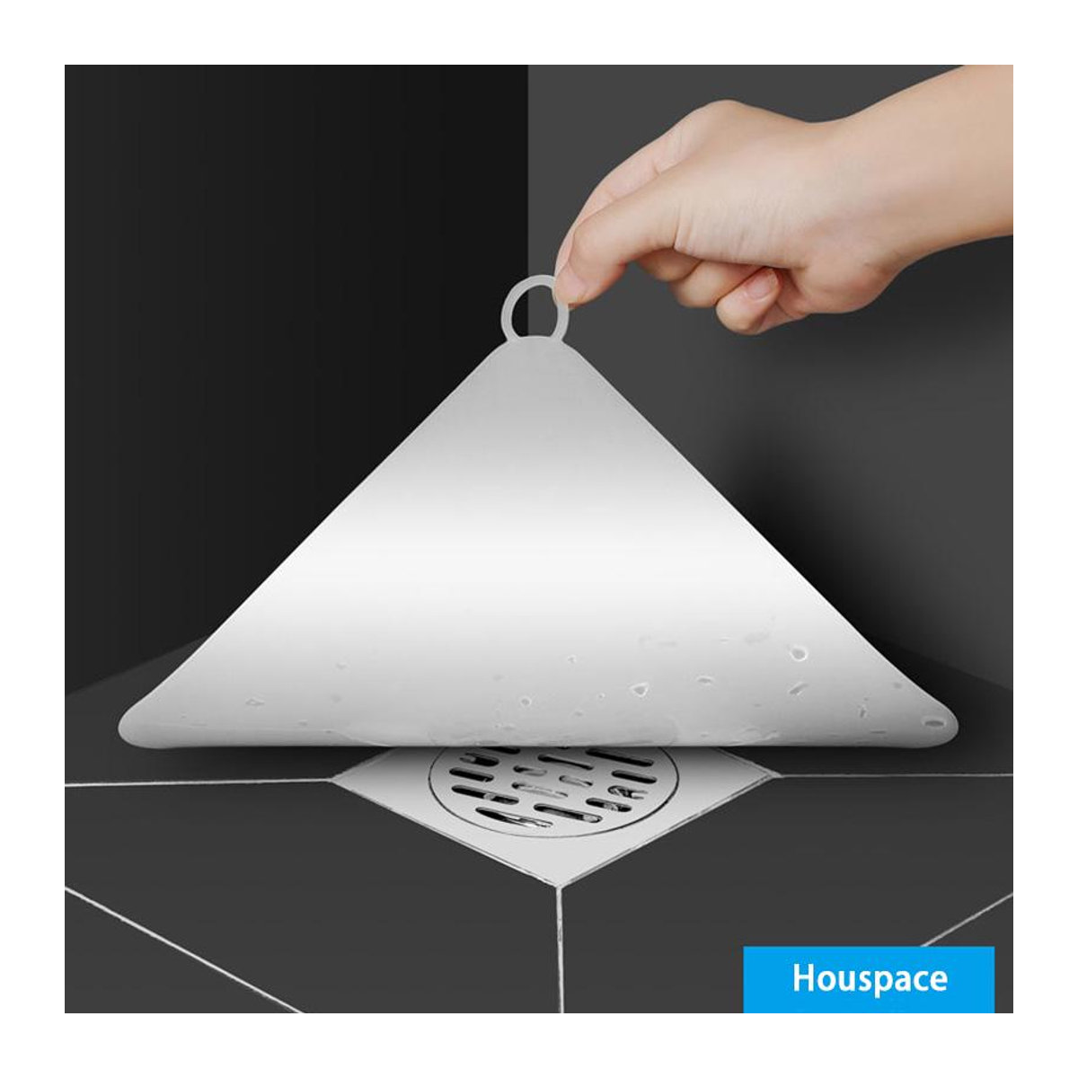 Houspace Abfluss Sieb Stopper für Küche und Badezimmer mit Deodorierungseffekt, weiß, B/B: 12 x 12 cm - Bild 6
