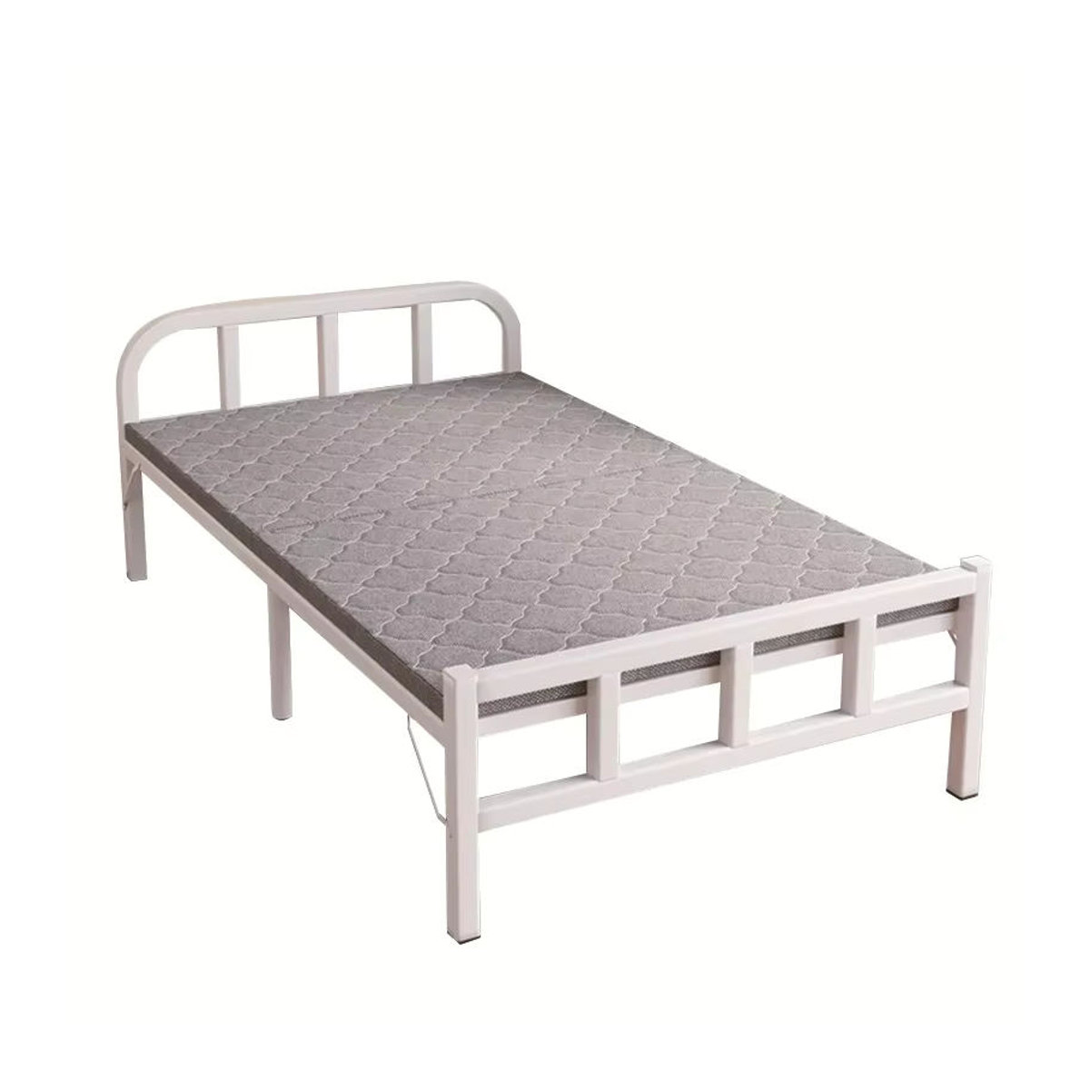 HOUYU Klappbett Einzelbett aus Metall für Erwachsene in Schwarz/Weiß - Bild 3