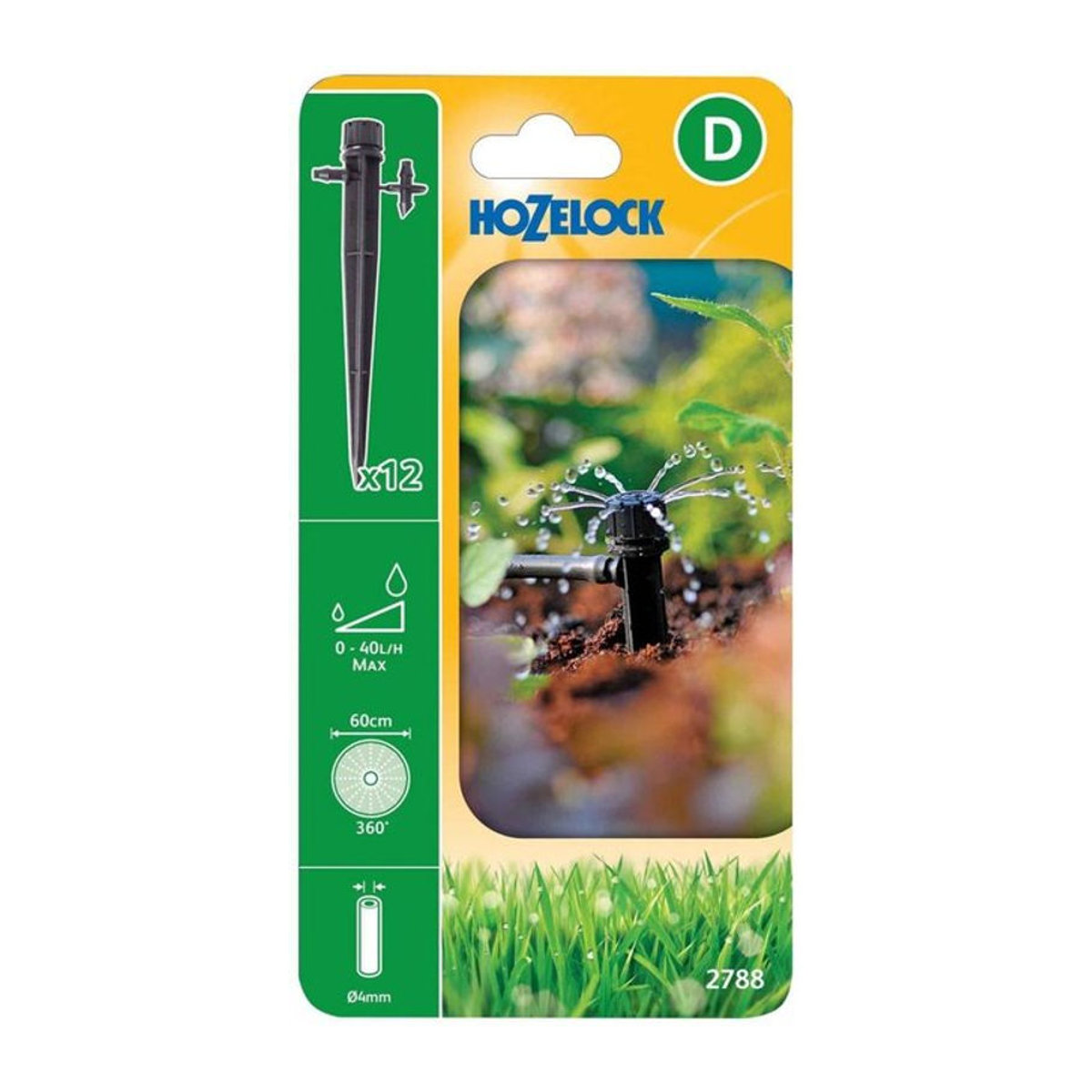 Hozelock Verstellbarer Mini-Sprinkler auf Pfahl 4mm 12er Packung - Bild 1