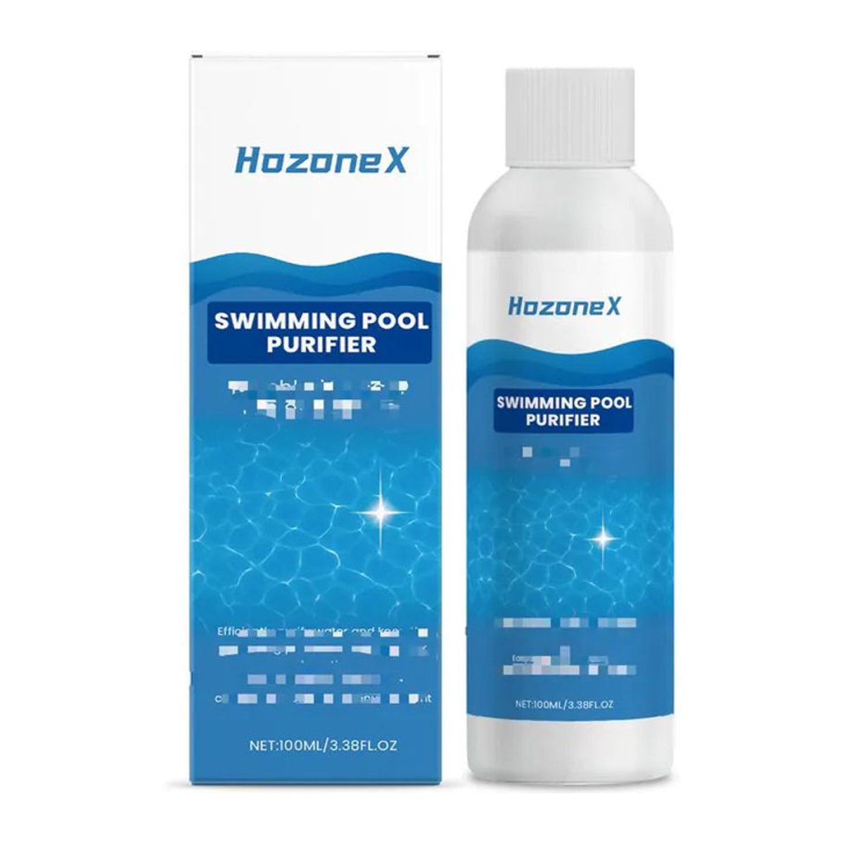 HozoneX Poolreiniger und Poolwasserklärer zur Schmutzentfernung, geruchlose Sofort-Reinigungslösung, 100ml - Bild 1