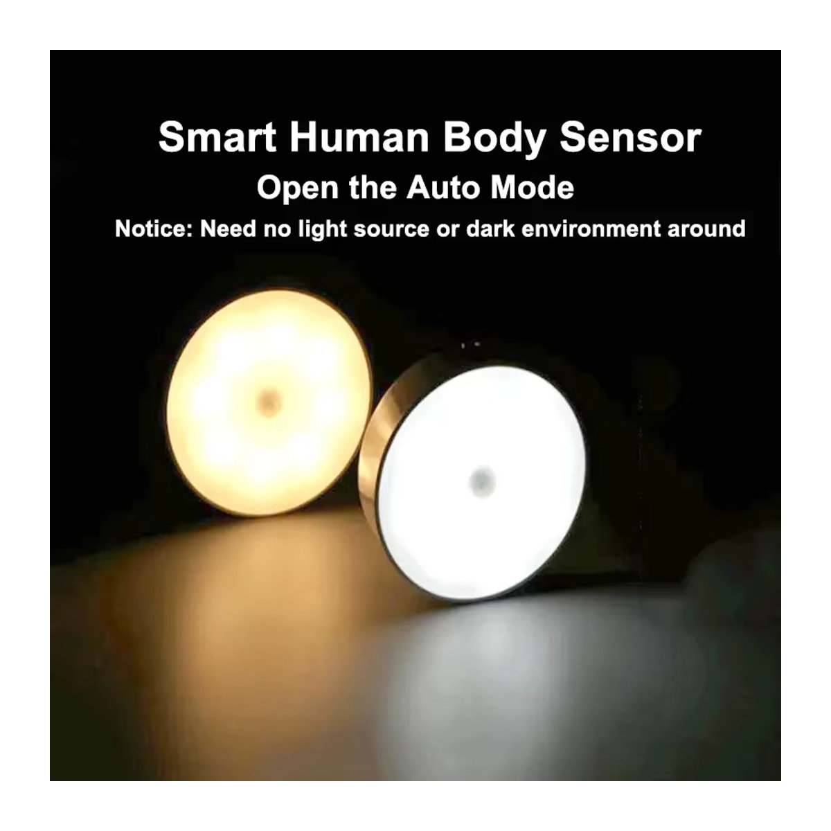 HPH LED Smart Nachtlampe mit Bewegungssensor, kabellose magnetische Befestigung und USB-Aufladung, minimalistisches Design - Bild 2