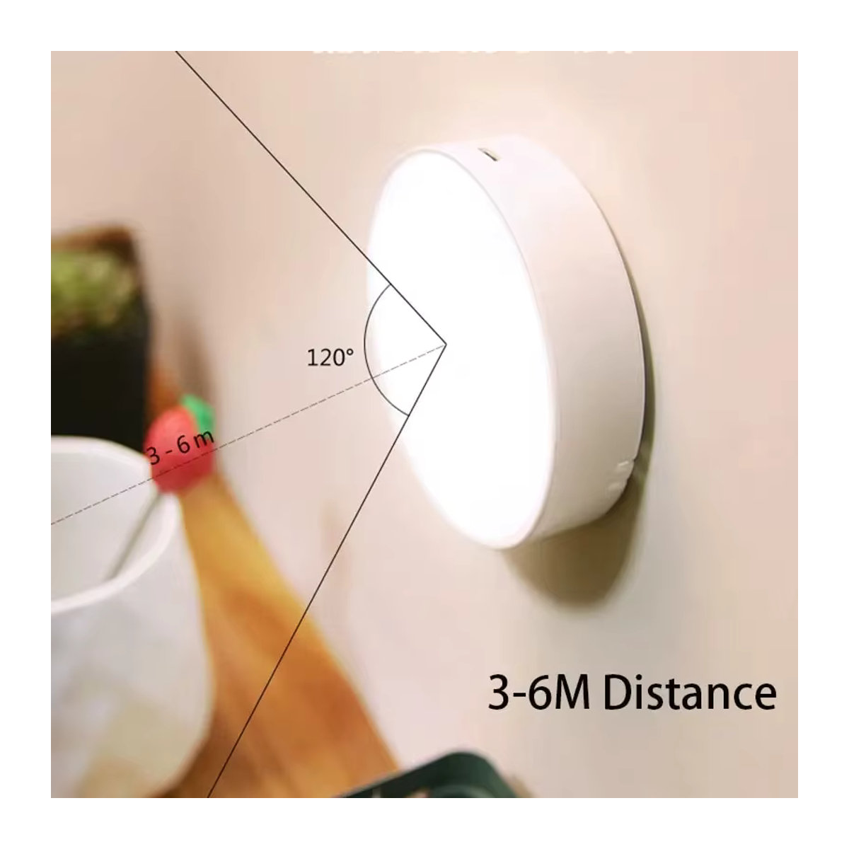 HPH LED Smart Nachtlampe mit Bewegungssensor, kabellose magnetische Befestigung und USB-Aufladung, minimalistisches Design - Bild 4