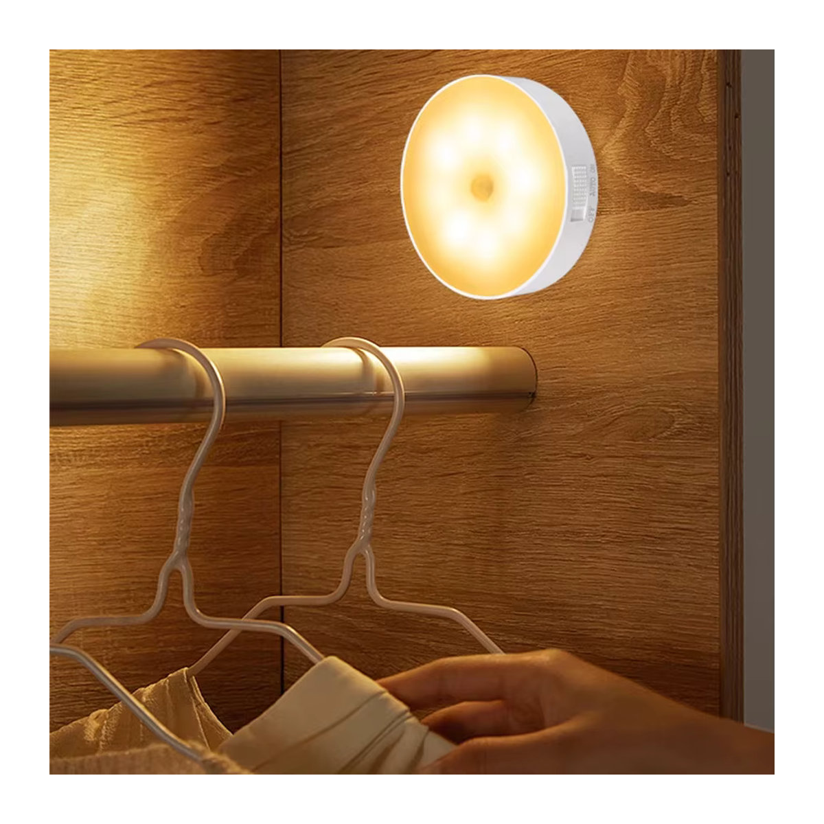 HPH LED Smart Nachtlampe mit Bewegungssensor, kabellose magnetische Befestigung und USB-Aufladung, minimalistisches Design - Bild 6