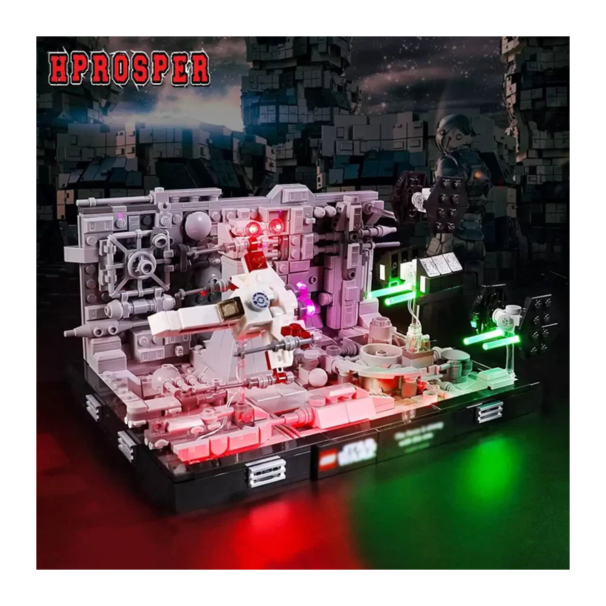 Hprosper LED-Leuchten für 75329 Death Star Trench Run dekorative Lampe mit Batteriekasten in Grau - Bild 1