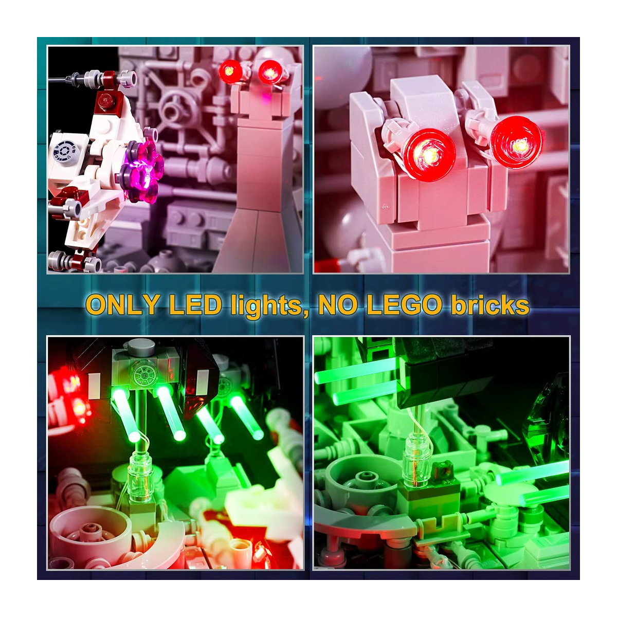 Hprosper LED-Leuchten für 75329 Death Star Trench Run dekorative Lampe mit Batteriekasten in Grau - Bild 3