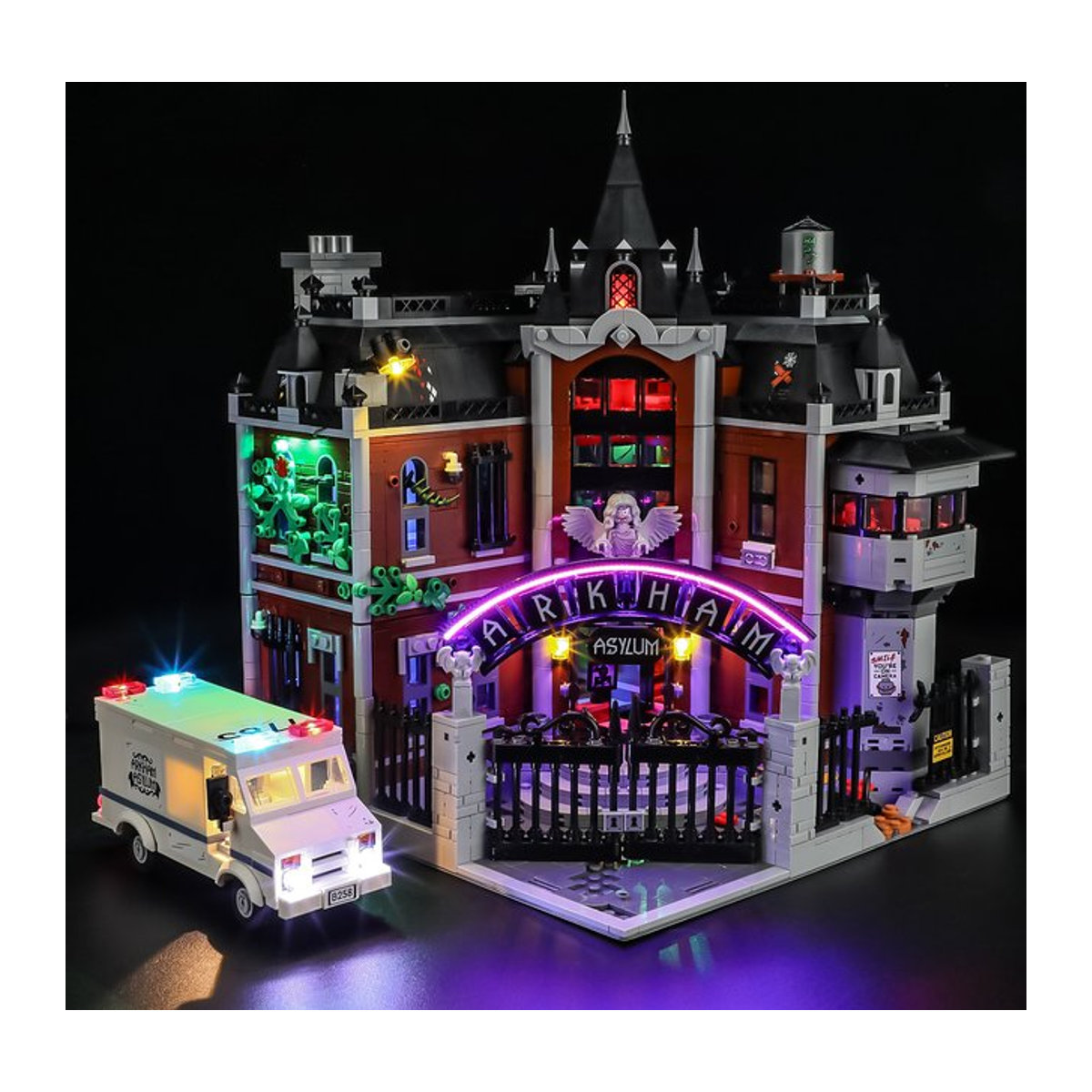 HPROSPER LED-Licht für LEGO 76300 DC Arkham Asylum dekorative Lampe in Weiß mit Batteriekasten - Bild 1