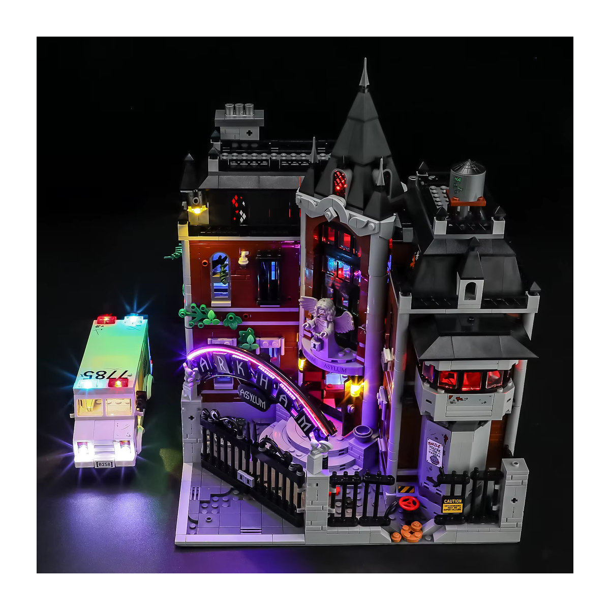 HPROSPER LED-Licht für LEGO 76300 DC Arkham Asylum dekorative Lampe in Weiß mit Batteriekasten - Bild 2