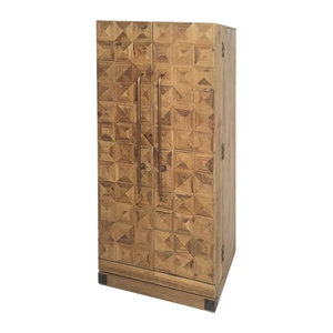 HTI-Living Barschrank Imelda Retro in Natur aus Holz mit Drehtüren, Breite: 107 cm