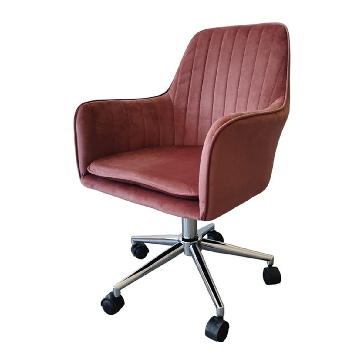 HTI-Living Drehstuhl Ashley aus Samt in Mauve/Rosa im modernen Design - Bild 1