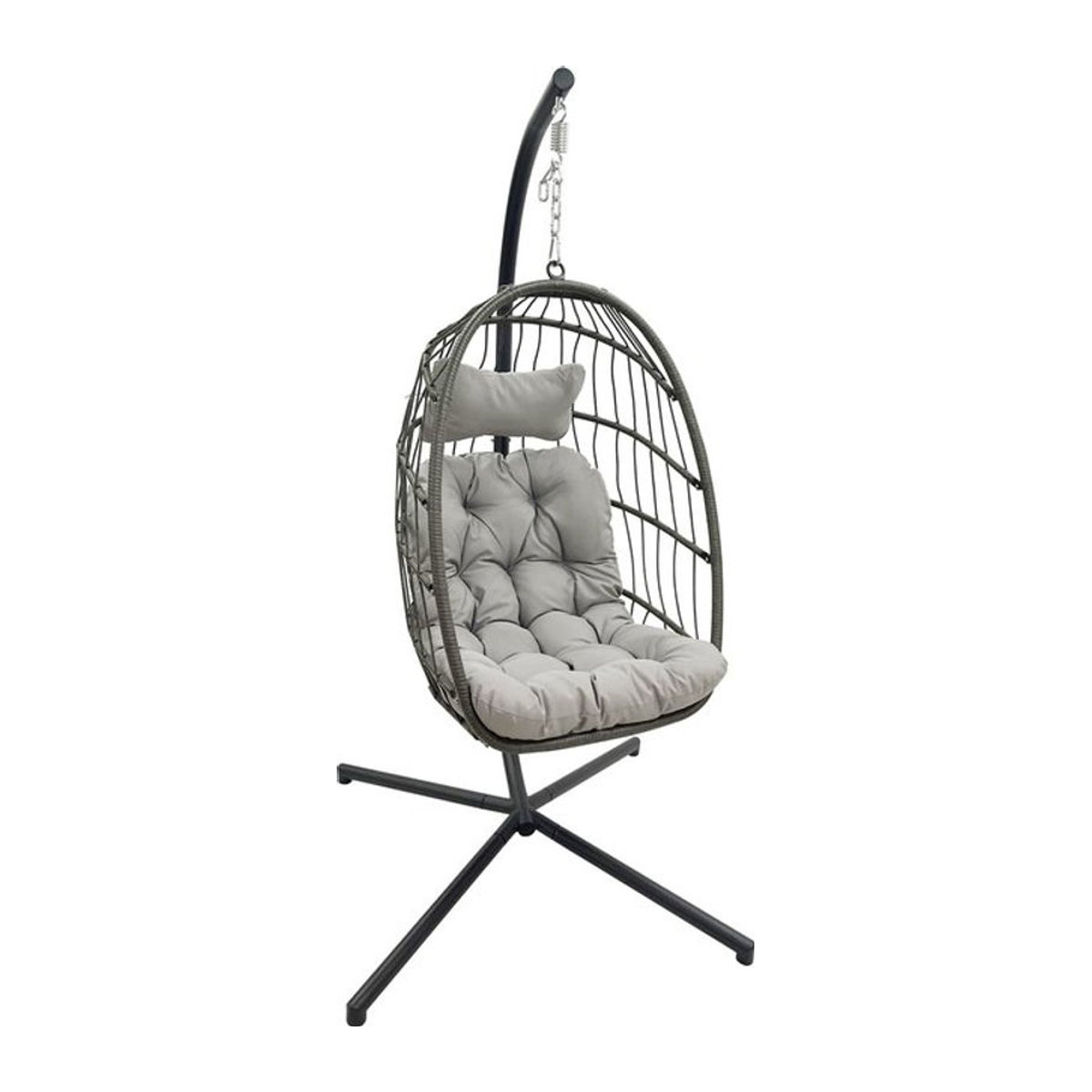 HTI-Living Hängesessel Rica Deluxe in Grau aus Stahl - Bild 1