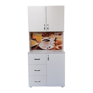 HTI-Living Küchenbuffet Blanca Bistro in Weiß mit 3 Schubladen und Drehtüren im klassischen modernen Design