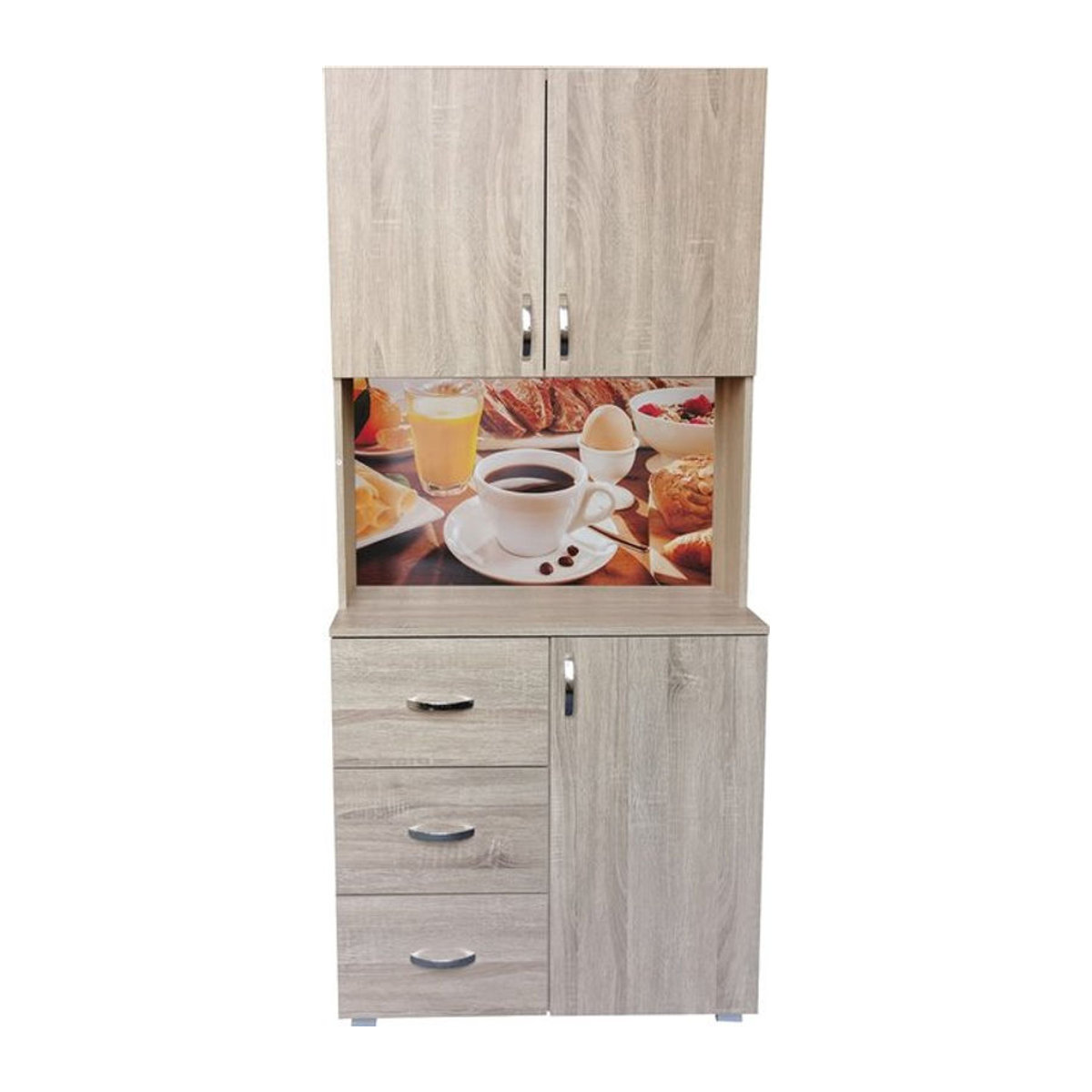 HTI-Living Küchenbuffet Blanca Bistro mit 3 Schubladen und Drehtüren in Klassischem Design - Bild 1