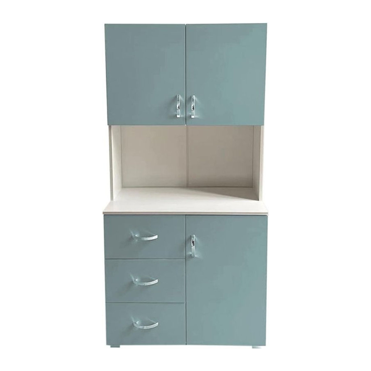 HTI-Living Küchenschrank Blanca Anrichte Modern in Weiß und Blau mit Drehtüren - Bild 1