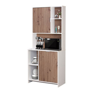 HTI-Living Küchenschrank Malin Buffet in Weiß und Artisaneiche mit Drehtüren im modernen Design