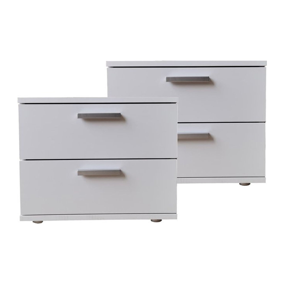 HTI-Living Nachtschrank Nina 2er Set Modern Weiß - Bild 1