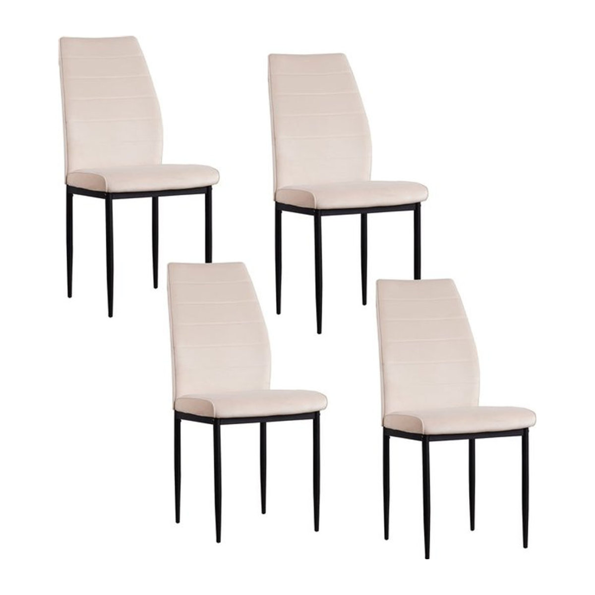 HTI-Living Polsterstuhl Madison Velvet in Beige mit Samtbezug und Metallgestell, H 96 x B 49 x T 43,5 cm, B/T/H: 49 x 43,5 x 96 cm - Bild 1