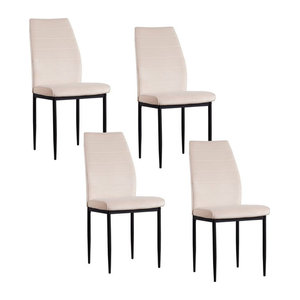 HTI-Living Polsterstuhl Madison Velvet in Beige mit Samtbezug und Metallgestell, H 96 x B 49 x T 43,5 cm, B/T/H: 49 x 43,5 x 96 cm
