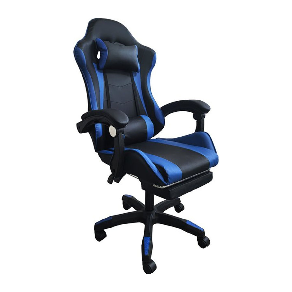 HTI-Living Schreibtischstuhl Krit Relax Gamingstuhl aus Kunstleder in Schwarz-Blau - Bild 1