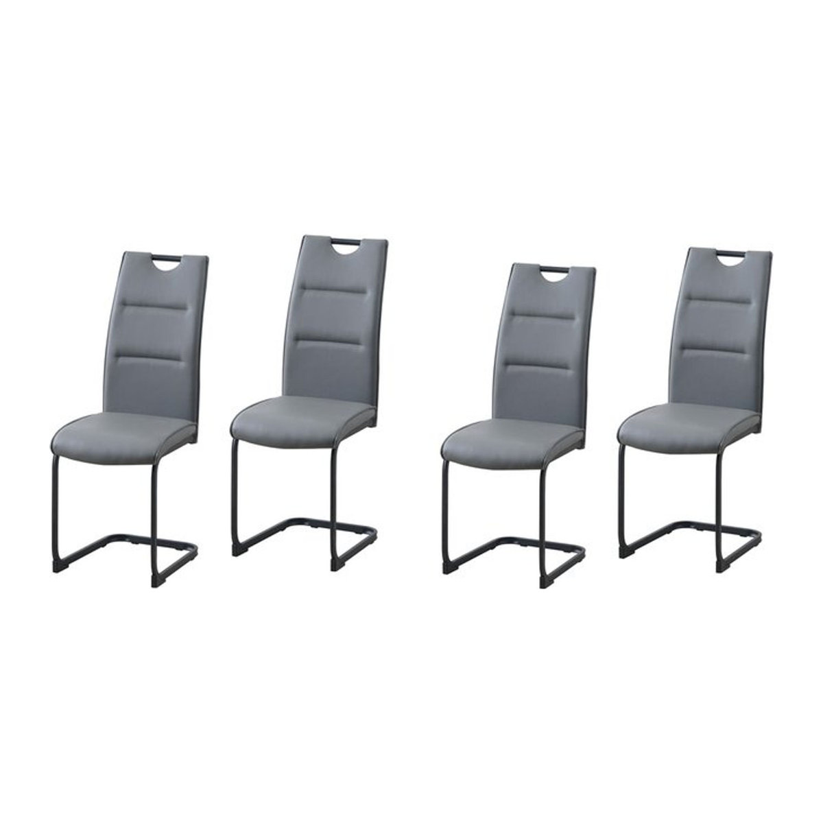 HTI-Living Schwingstuhl DannyP Modern in Grau aus Kunstleder und Metall - Bild 1