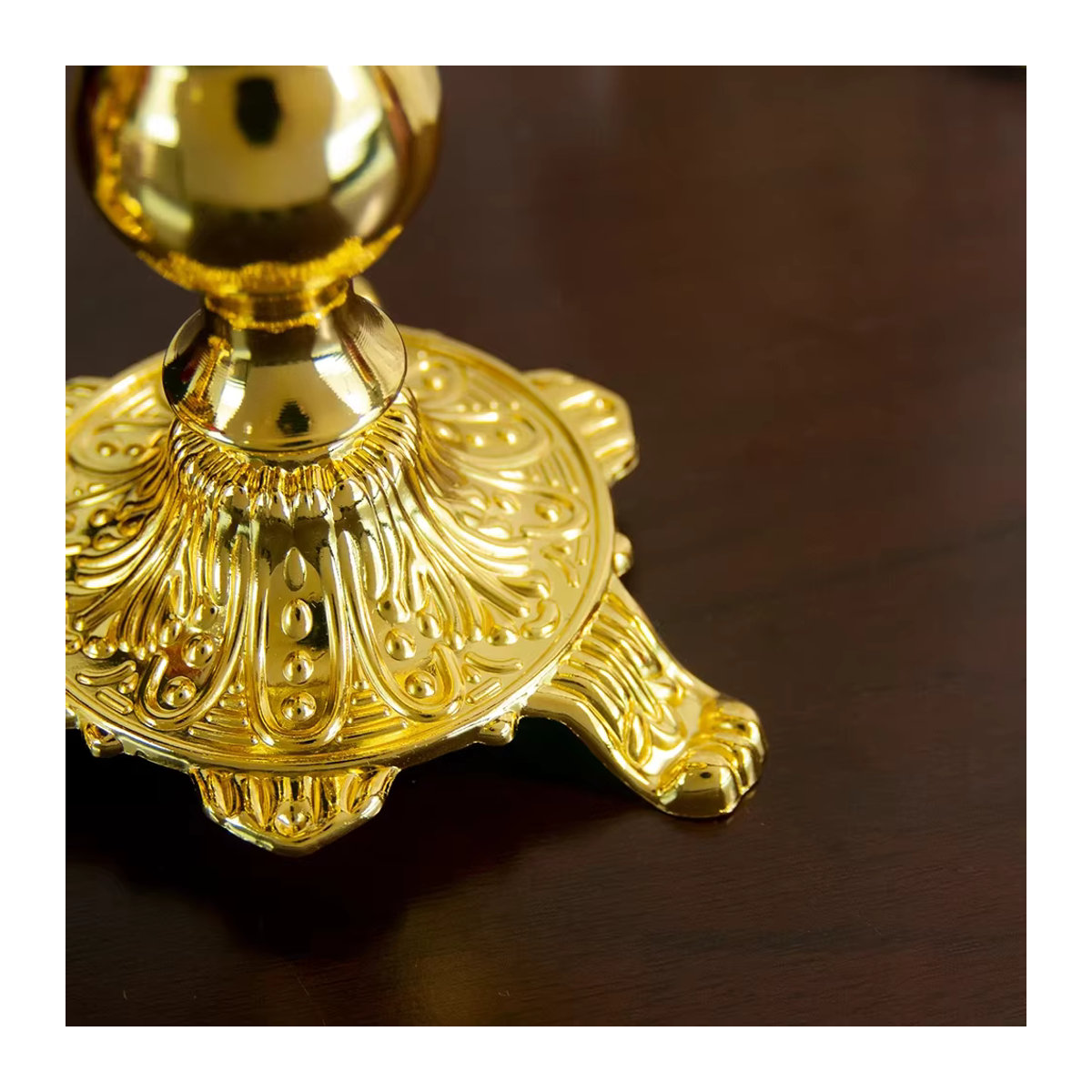 HTISOK Orthodoxe Heilige Öllampe aus Metall in Gold für religiöse Rituale - Bild 3