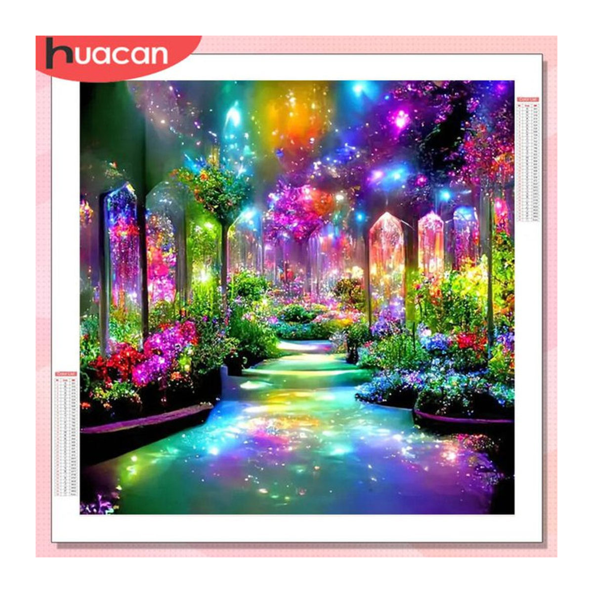 HUACAN 5D-Diamantgemälde Fantasy-Landschaft mit Baum als mehrfarbige Wanddekoration mit runden Bohrern - Bild 1