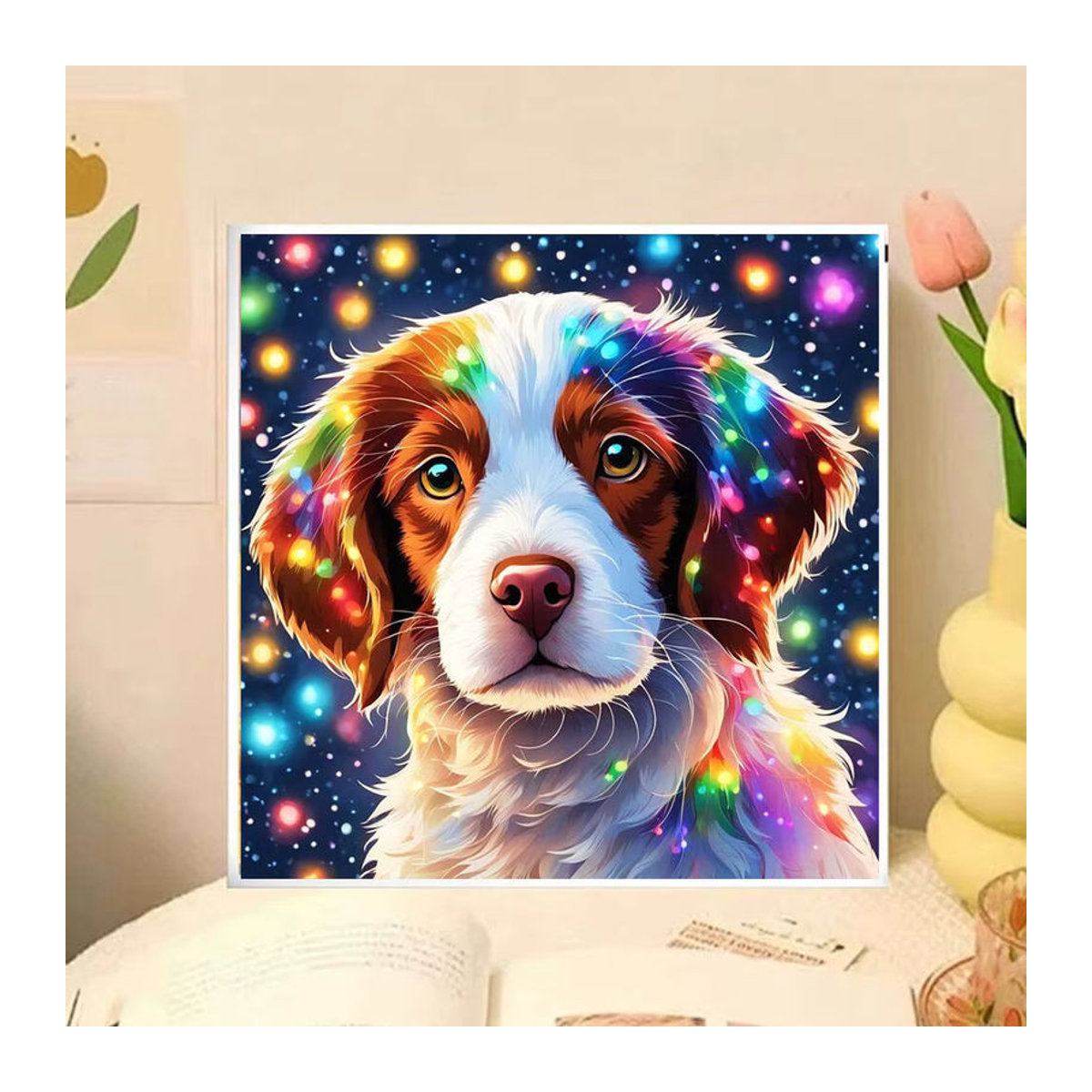 Huacan 5D-Diamantgemälde Hund als dekoratives Tier-Stickerei-Set in Mehrfarbig mit runden Diamanten - Bild 3