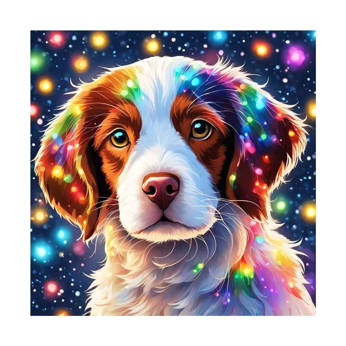 Huacan 5D-Diamantgemälde Hund als dekoratives Tier-Stickerei-Set in Mehrfarbig mit runden Diamanten - Bild 4