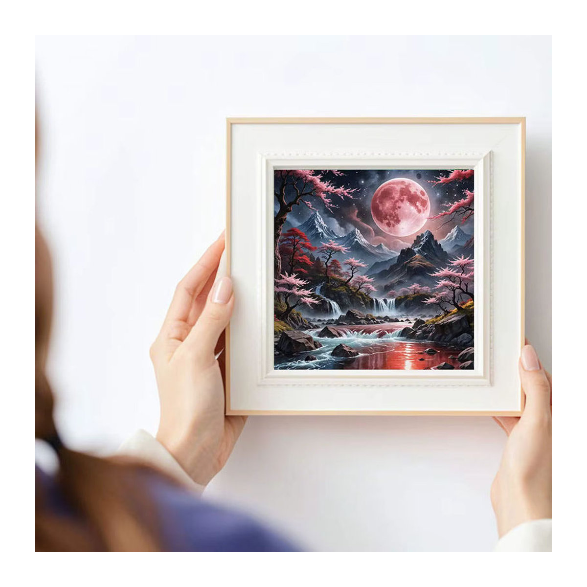HUACAN Diamant-Malerei Set Mystische Mondschein-Landschaft 5D DIY Diamant-Stickerei in Mehrfarbig - Bild 3