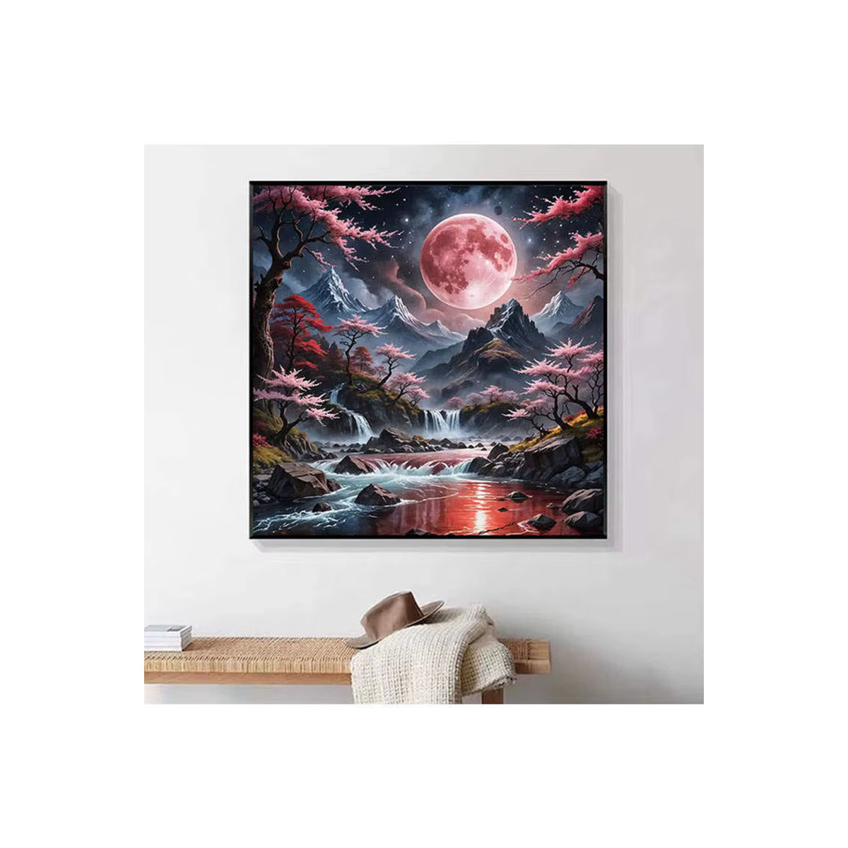 HUACAN Diamant-Malerei Set Mystische Mondschein-Landschaft 5D DIY Diamant-Stickerei in Mehrfarbig - Bild 5