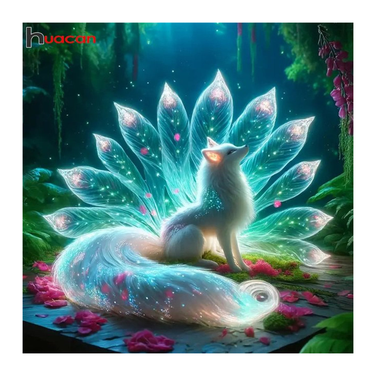 Huacan Diamant-Mosaik Bastelset Fuchs als Fantasie-Tierkunst in Mehrfarbig - Bild 1