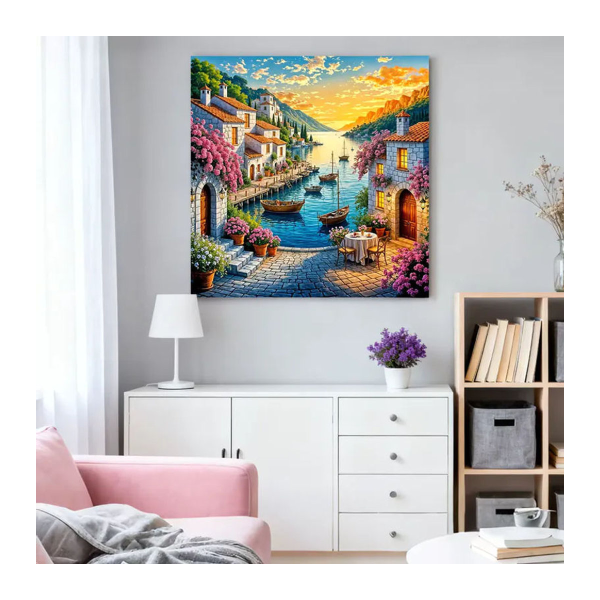 HUACAN Diamant-Mosaik-Malset Meereslandschaft als wandmontierte Dekoration in Mehrfarbig - Bild 3