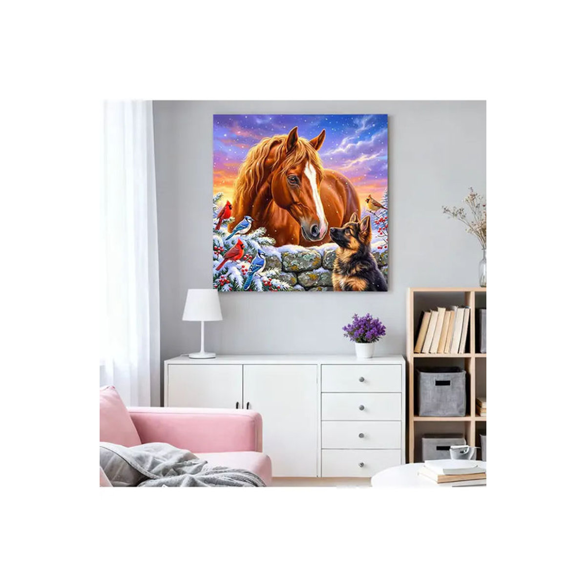 HUACAN Diamant-Mosaik Set mit Tier-Motiven als DIY Kreuzstich-Gemälde für Deine Heimdekoration in Mehrfarbig - Bild 4