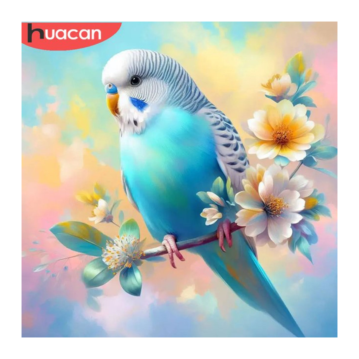 HUACAN Diamant-Mosaik Vogel Wanddekoration als Strass-Bild in Mehrfarbig für die Wandmontage - Bild 1