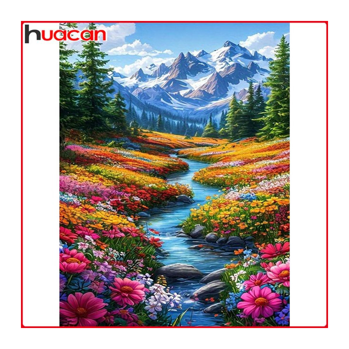 Huacan Diamantgemälde Floral Frühling in Mehrfarbig B/H: 30 x 20 cm - Bild 1