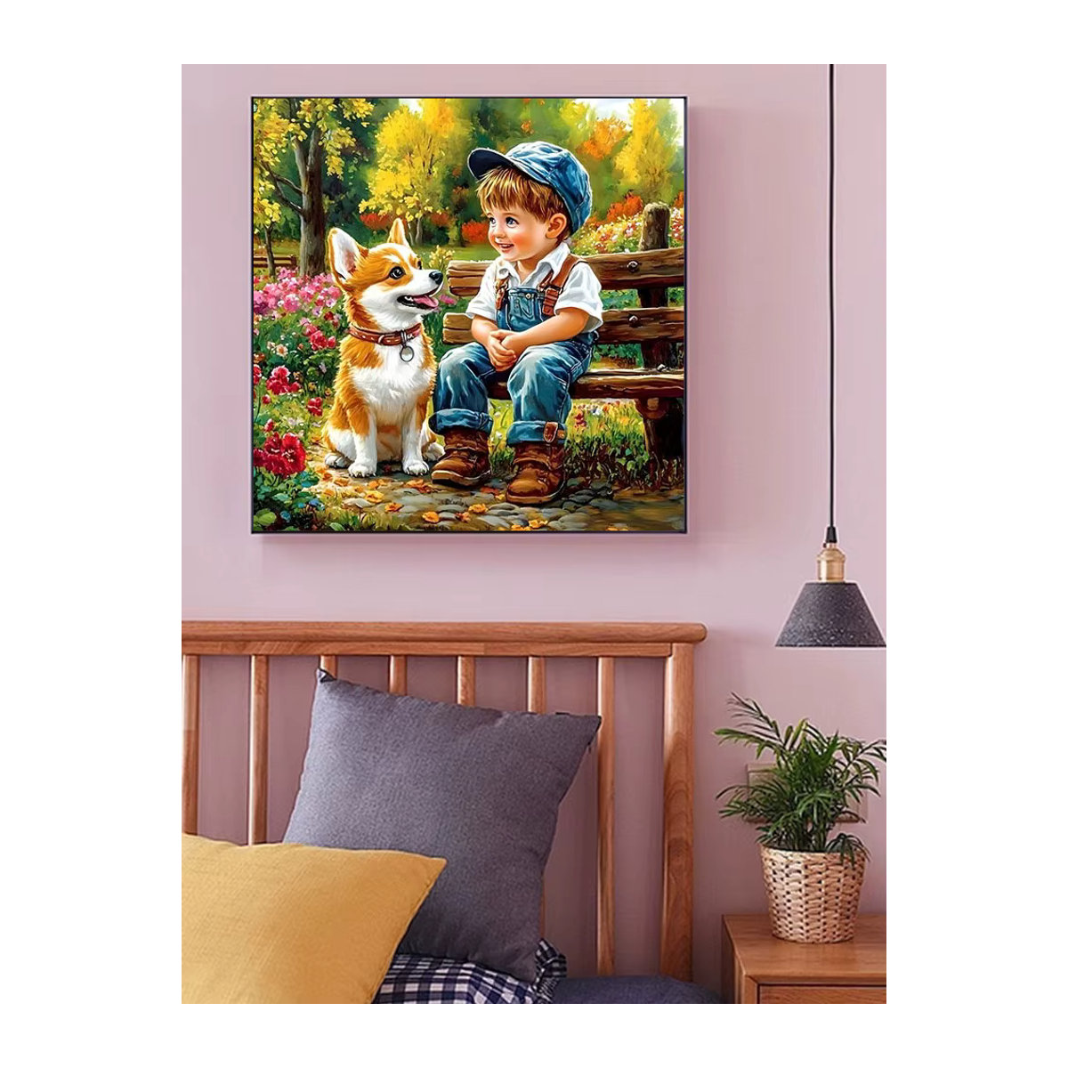 Huacan Diamantmalerei für Kinder Hund-Diamantmosaik Porträt Tier Set in Mehrfarbig - Bild 5
